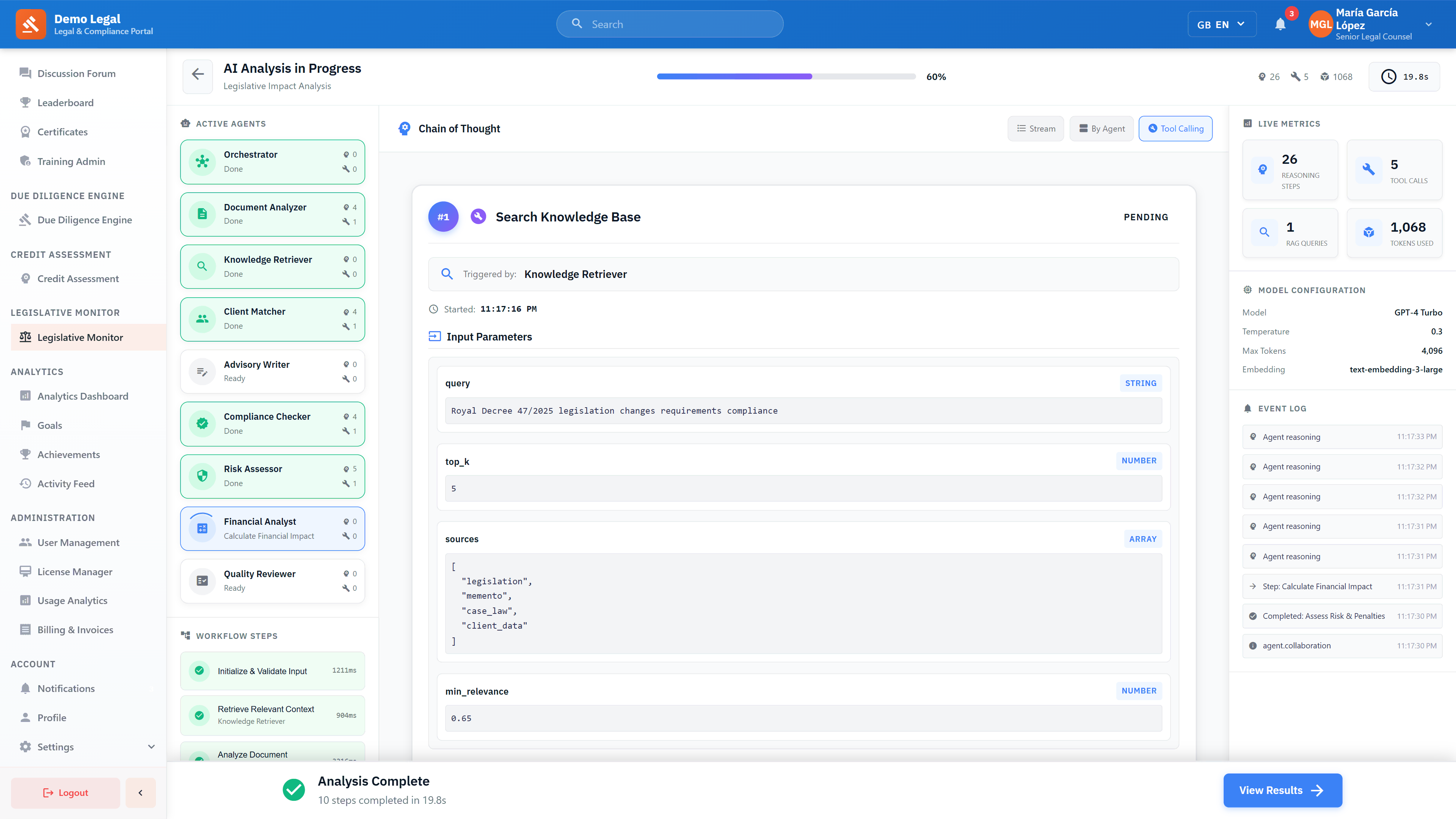Knowledge Search - RAG query for semantic search across sources